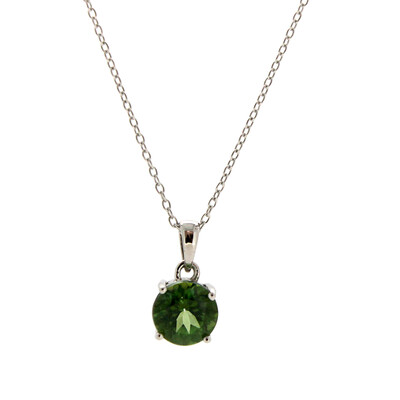 Collier en argent et Topaze kiwi