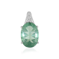 Pendentif en argent et Fluorite verte
