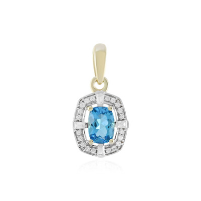 Pendentif en or et Topaze bleu Suisse (Adela Gold)