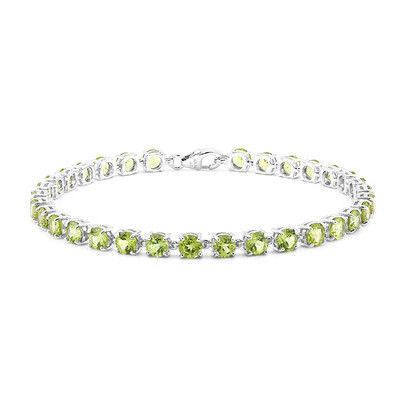 Bracelet en argent et Péridot de Birmanie