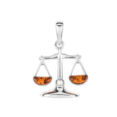 Pendentif en argent et Ambre baltique