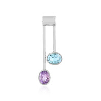 Pendentif en argent et Topaze bleu ciel