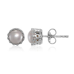 Boucles d'oreilles en argent et Perle de culture d'eau douce
