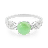 Bague en argent et Chrysoprase impériale