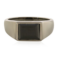 Bague en argent et Spinelle noir