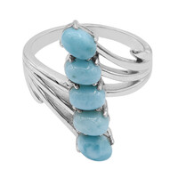Bague en argent et Larimar