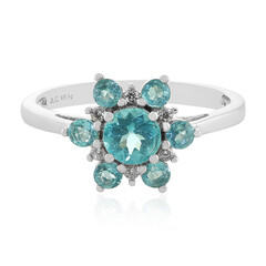 Bague en argent et Apatite bleue