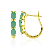 Boucles d'oreilles en argent et Emeraude