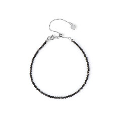 Bracelet en argent et Diamant noir (Adela Silber)