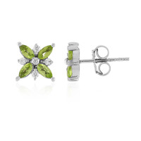 Boucles d'oreilles en argent et Péridot