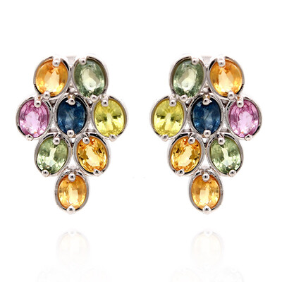 Boucles d'oreilles en argent et Saphir