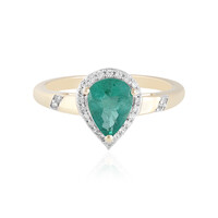 Bague en or et Emeraude de Zambie