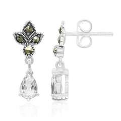 Boucles d'oreilles en argent et Quartz blanc