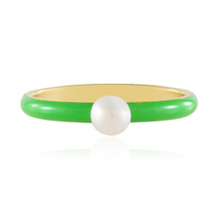Bague en argent et Perle blanche de culture d'eau douce