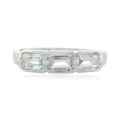 Bague en argent et Aigue-marine