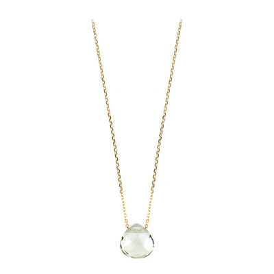 Collier en or et Améthyste verte (dagen)