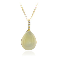 Collier en argent et Calcédoine lagune
