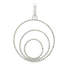 Pendentif en argent et Diamant fantaisie