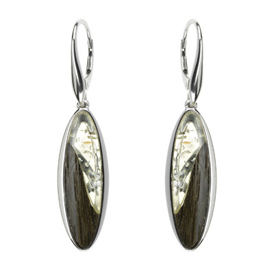 Boucles d'oreilles en argent et Ambre baltique (dagen)