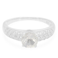 Bague en argent et Quartz Lune glacée