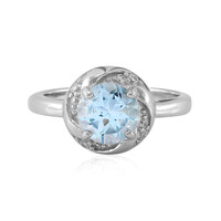 Bague en argent et Topaze bleu ciel