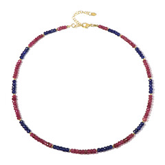 Collier en argent et Hématite dorée (Riya)