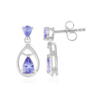 Boucles d'oreilles en argent et Tanzanite