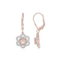 Boucles d'oreilles en argent et Morganite