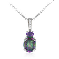Collier en argent et Quartz mystique