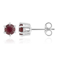 Boucles d'oreilles en argent et Rubis de Bemainty