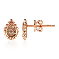 Boucles d'oreilles en or et Diamant rose de France SI1 d'Argyle 