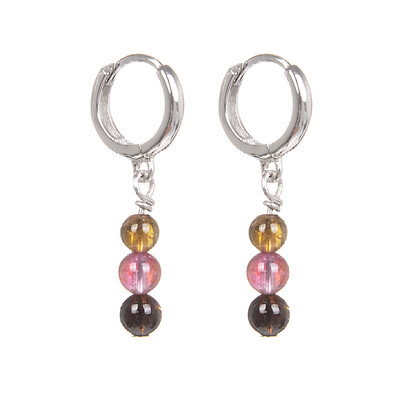 Boucles d'oreilles en argent et Tourmaline