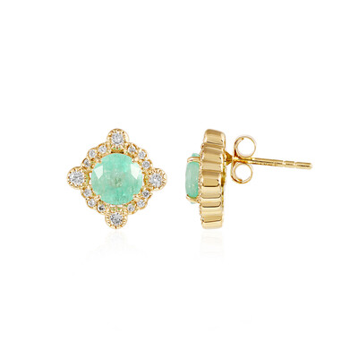 Boucles d'oreilles en or et Emeraude de Russie (AMAYANI)