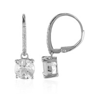 Boucles d'oreilles en argent et Topaze blanche