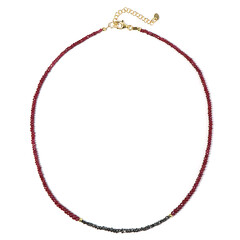 Collier en argent et Rubis de Madagascar
