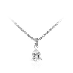 Collier en argent et Topaze blanche