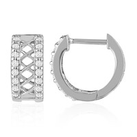 Boucles d'oreilles en argent et Topaze blanche