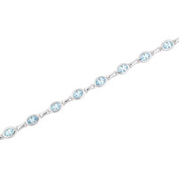 Bracelet en or et Aigue-Marine AAA