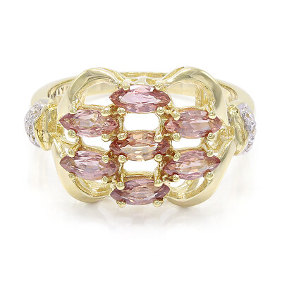 Bague en or et Saphir Padparadscha non chauffé (AMAYANI)