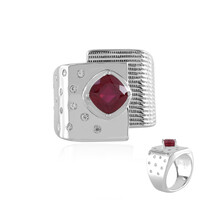 Bague en argent et Rubis de Madagascar (de Melo)