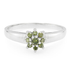 Bague en argent et Diamant fantaisie