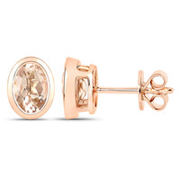 Boucles d'oreilles en or et Morganite