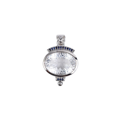 Pendentif en argent et Quartz blanc