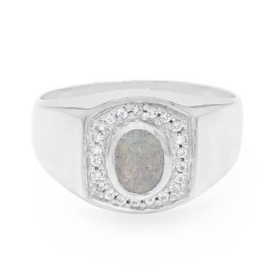 Bague pour homme en argent et Labradorite