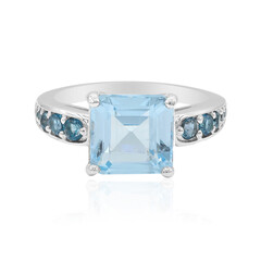 Bague en argent et Topaze bleu ciel