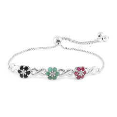 Bracelet en argent et Rubis