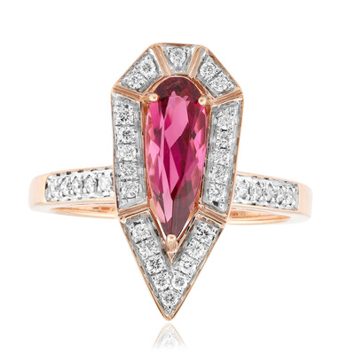 Bague en or et Tourmaline rose du Brésil  (TPC)