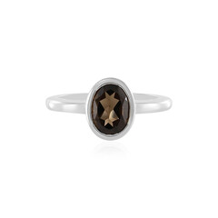Bague en argent et Quartz fumé
