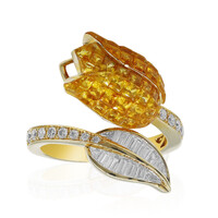 Bague en or et Saphir jaune de Ceylan (Estée Collection)