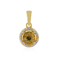 Pendentif en argent et Zircon jaune